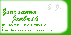zsuzsanna jambrik business card